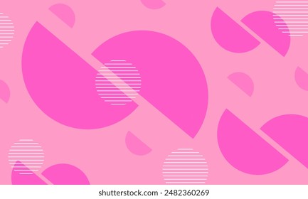 abstract pink semi circle background, vector design. template for poster, brochure, leaflet, flyer, card, banner, book cover, wallpaper, web, backdrop