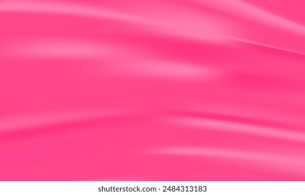 Abstract Pink silk fabric cloth texture for background. Smooth elegant pink silk satin background. Beauty, fashion and cosmetic product placement background with pastel satin cloth wave. Vector EPS10.