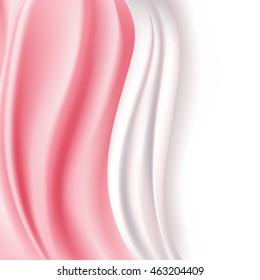 fondo suave y sedoso rosado abstracto. ilustración vectorial