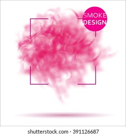 Abstract Pink Smoke Texture Template. Steam, Cloud Realistic Texture