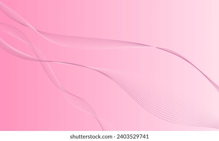 abstract pink smooth lines wave curves with soft gradient background