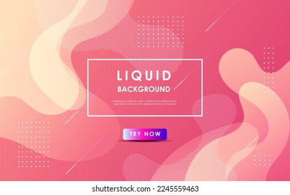 abstract pink soft gradient wavy light liquid color with geometric shape background. eps10 vector