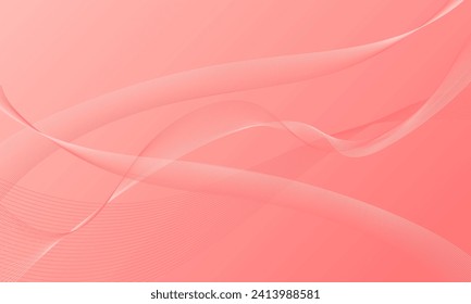 abstract pink soft lines wave curves on smooth gradient background