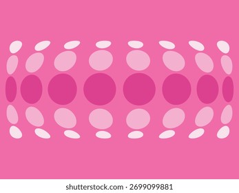 Abstract Pink Spherical Dots Optical Illusion Design