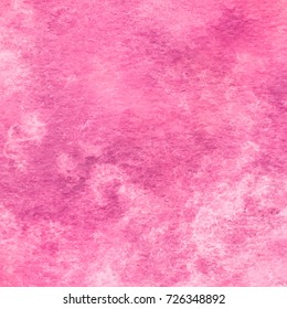 Abstract pink splash background, marbled paper, hand painted watercolor texture, vector illustration