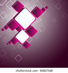 Abstract pink square background. Clip-art