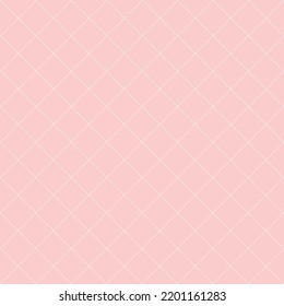 Abstract pink square fabric pattern minimal , white dashed line quilt pattern, bed sheet pattern, handkerchief pattern.