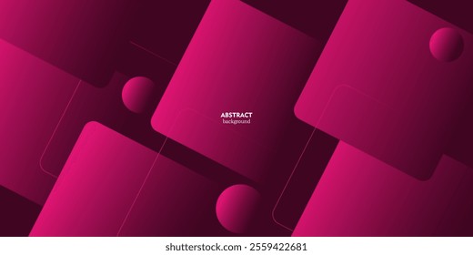 Abstract pink square overlapping geometric background. Cool pattern with simple style background. Vector Eps10