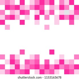 Abstract pink square pixel mosaic background