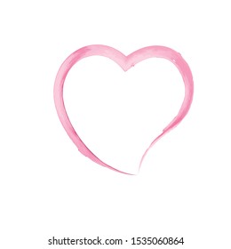 Abstract pink stain with romantic love symbol for design element