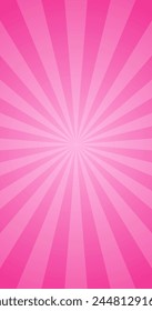 Abstract Pink Starburst Effect In Blank Vertical Vector Plain Background