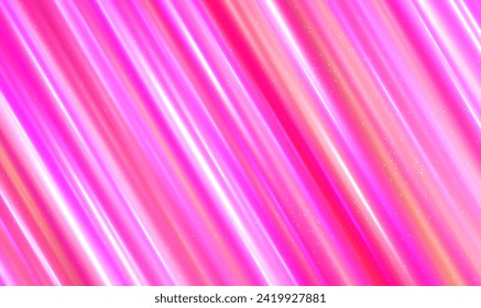 Abstract pink stripe diagonal lines light background. Abstract stylish light effect. Light rays,pink diagonal striped rectangular design.Luminous trail. Blurred decorative design. Premium Vector EPS10