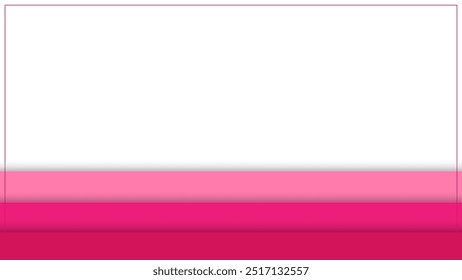Abstract pink stripes pattern with frame on background. Abstract pink banner.