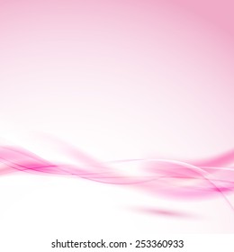 Abstract pink swoosh wave for wedding background. Vector illustration