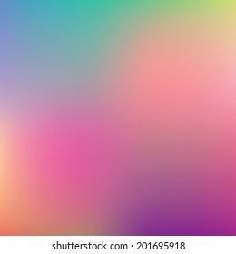 Abstract pink, teal, purple and green blur color gradient background for web, presentations and prints. Vector illustration.