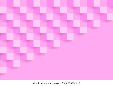 Abstract pink texture background design. 3d paper for book, poster, flyer, cover, website, advertising. Vector illustration