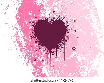 fondo de textura rosa abstracta con corazón grueso