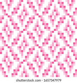 Abstract Pink Tile Diagonal Geometric Seamless Vector On White Background