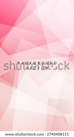 Abstract pink transparent geometric triangles background with abstract crystal layers and soft white gradients in vertical format