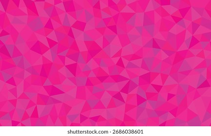 Abstract pink triangle background with geometric shapes and vibrant colors