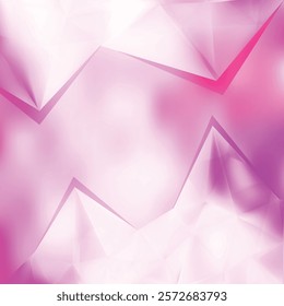 Abstract Pink Triangle Polygonal Background Design
