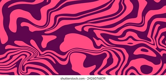 Fondo psicodélico trippy rosa abstracto con líneas coloridas que se derriten y distorsionan.