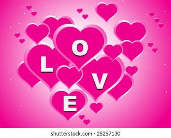 abstract pink valentine love background