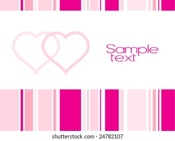 abstract pink valentine love card