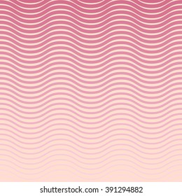 Abstract pink vector background of fading wavy lines.