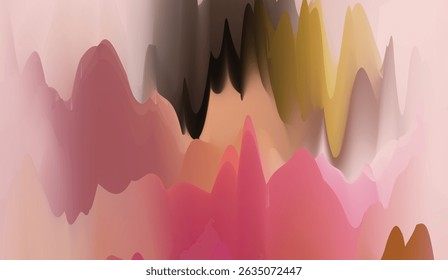 Fondo de Vector rosa Abstractas con gotas de pintura que fluyen, salpicaduras de líquido e ilustración de textura de tinta