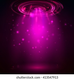 Abstract pink vector background. Vector glowing light.