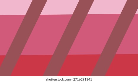 Eine abstrakte rosa Vektorgrafik mit einem dekorativen Band und Herzformen schafft ein kreatives Hintergrunddesign für eine feierliche Geschenkkarte oder ein Geschäftskonzept, das die Liebe symbolisiert