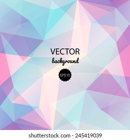 Abstract pink vector pattern, wallpaper. Geometric triangle mosaic background