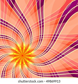 Abstract pink and violet background with star-flower (vector EPS 10)
