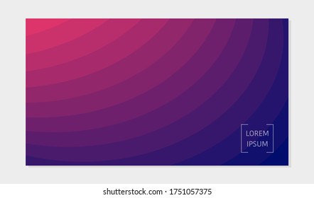 Abstract pink violet blue gradient background. Copy space for text. Editable template with geometric circle texture.