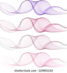 Abstract pink and violet isolate waves