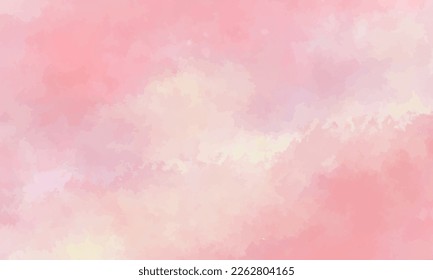 Abstract pink watercolor background. Digital art painting. Vector illustration.