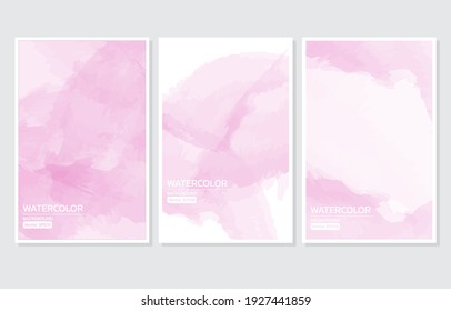 Abstract pink watercolor background isolated.Design for invitation card,background,template,save the date,postcard,banner,business card.Vector illustration texture design