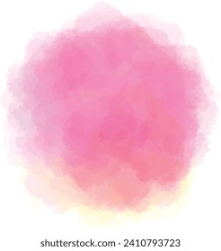 Abstract pink watercolor background texture on white