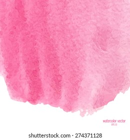 Abstract pink watercolor background vector.