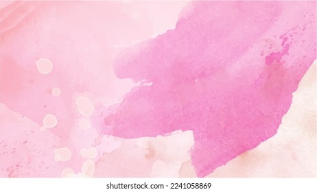 Abstract pink watercolor background for your design, watercolor background concept, vector.