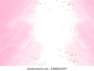 Abstract pink watercolor background.Hand painted watercolor. vector