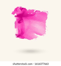 Abstract pink watercolor element for web design. Vector illustration.