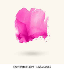 Abstract pink watercolor element for web design. Vector illustration.