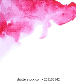 abstract pink watercolor on white background