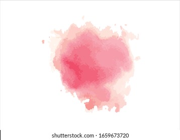 abstract pink watercolor paint stroke background vector illustration texture design