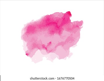 abstract pink watercolor paint stroke background vector illustration texture design