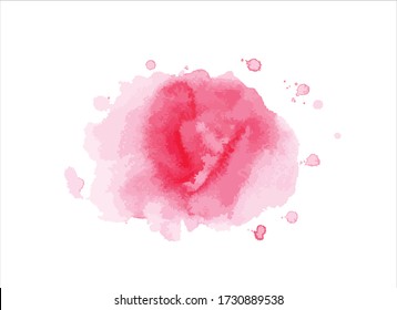 abstract pink watercolor paint stroke background vector illustration texture design