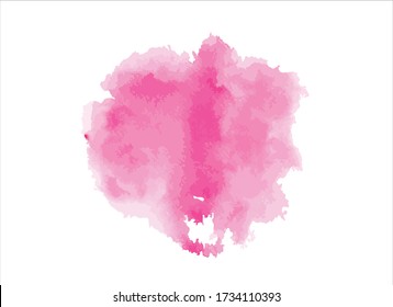 abstract pink watercolor paint stroke background vector illustration texture design