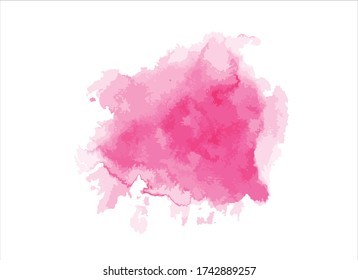 abstract pink watercolor paint stroke background.vector illustration texture design.